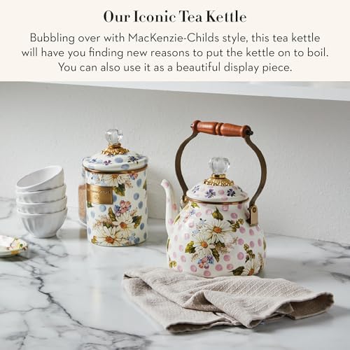 MACKENZIE-CHILDS 2 Quarts Tea Kettle (Pink Wildflowers)