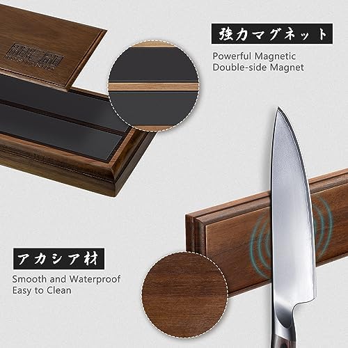 HOSHANHO 6PCS Kitchen Knife Set with Magnetic Holder
