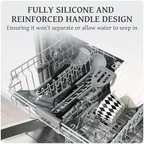 Kikcoin 43 PCS Silicone Kitchen Utensils Set, Gray