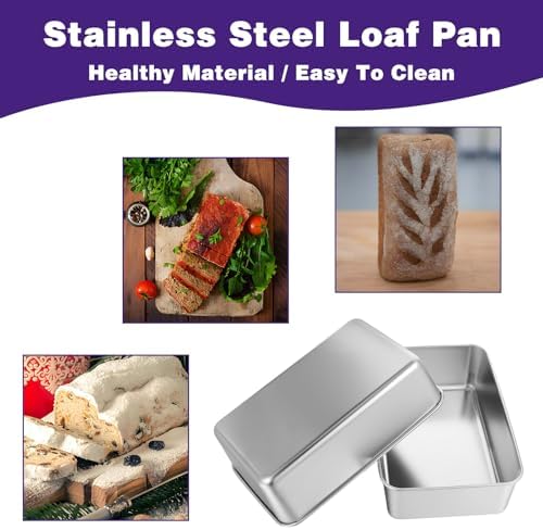 8 Pack Loaf Pan Set, 9x5 Inch Bread Loaf Pans for Baking