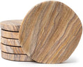 Cork & Mill Absorbent Sandstone Coasters for Drinks, Set of 6