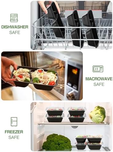NEEBAKE 60 Set 32 oz Meal Prep Containers with Lids, Food Storage
