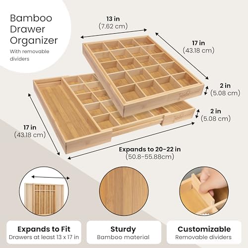 Talented Kitchen Expandable Silverware Drawer Organizer - Adjustable