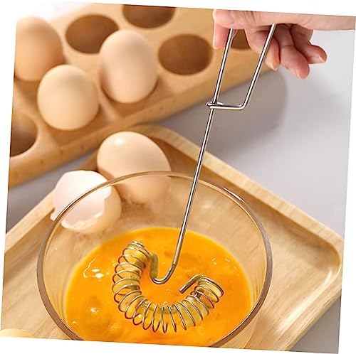 3 Piece Stainless Steel Egg Whisk Set with Spring Stirring Head