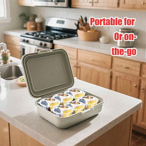 Reusable Snack Containers with Lids 50 Pcs, 3-Compartment Divided