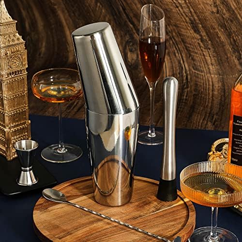 Tessco for you Cocktail Shaker Set, 16 Pcs Stainless Steel Bar Set