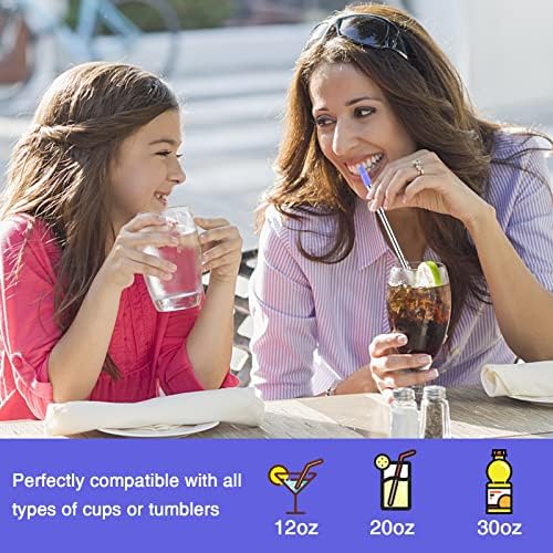 NAIVELY-Reusable Metal Straws 2 Pack Collapsible Stainless Steel