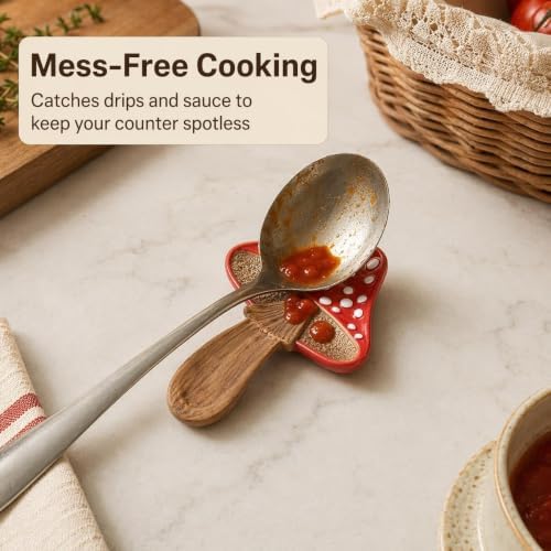 Spoon Rest Spoon Holder For Stove Top Cute Mushroom Spoon Rest For