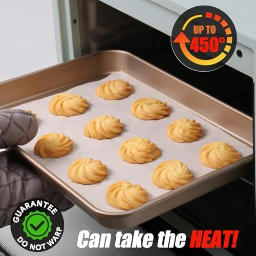 2 Pack 14 X 10 Inches Quality Baking Sheet Pan, Slick Carbon Steel