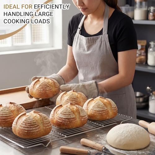 Lounsweer 4 Pcs Cooling Racks, 24L X 16W X 1H Stainless Steel Wire