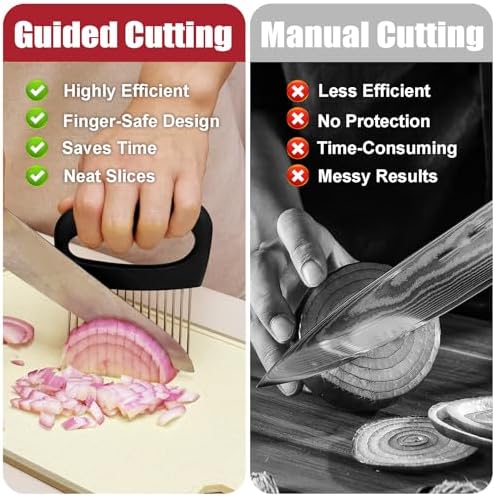 Extra-Large Onion Slicer – 304 Steel 16-Needle Cutter for Kitchen