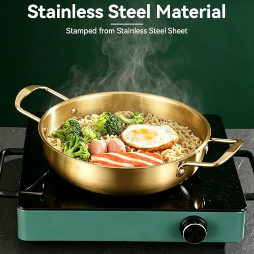 Buachois 20CM Frying Pan, Stainless Steel Nonstick Saute Pan with Dual