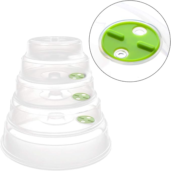 Set of 5 Microwave Plate Covers - Image 3