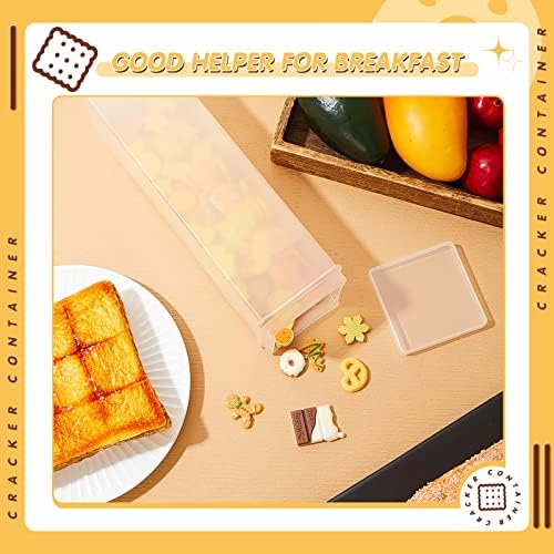 Suclain 6 Pcs Saltine Cracker Sleeve Storage Container Square Cracker