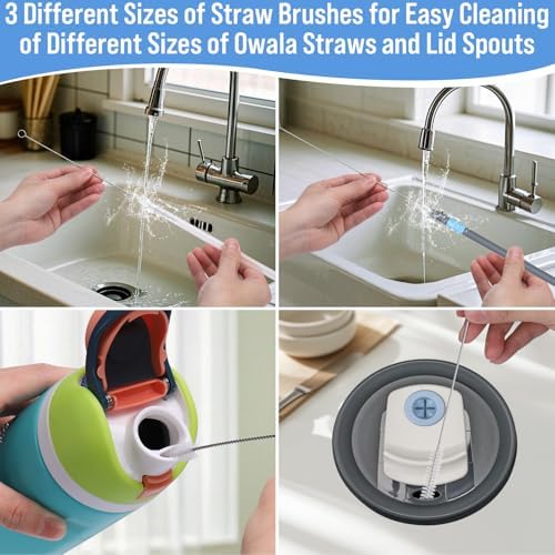 XANGNIER Water Bottle Cleaner Brush Set for Owala 24oz/32oz/40oz Cup,5
