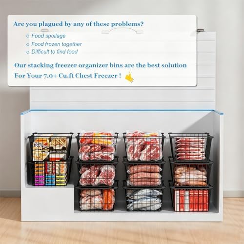 Large Stacking Freezer Organizer Bin