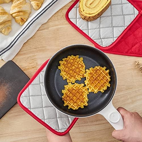 Cotton Kitchen Pot Holders, 7 x 7 Inch, Set of 4