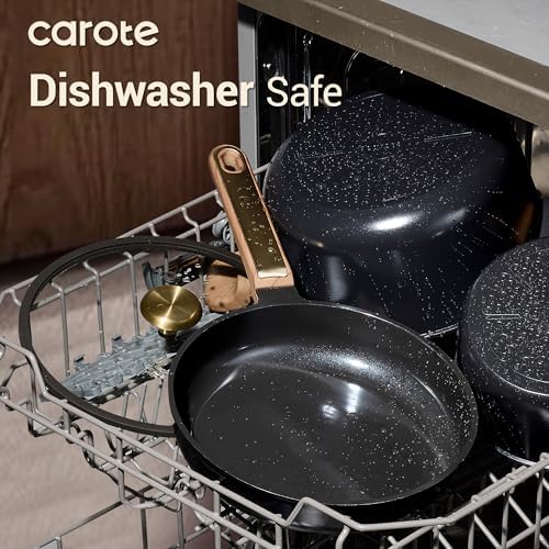 CAROTE Ceramic Cookware Sets, Pots and Pans Set, 16pcs