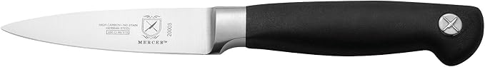 Mercer Culinary M20050 Genesis 6-Piece Wood / Glass Knife Block Set - Image 8