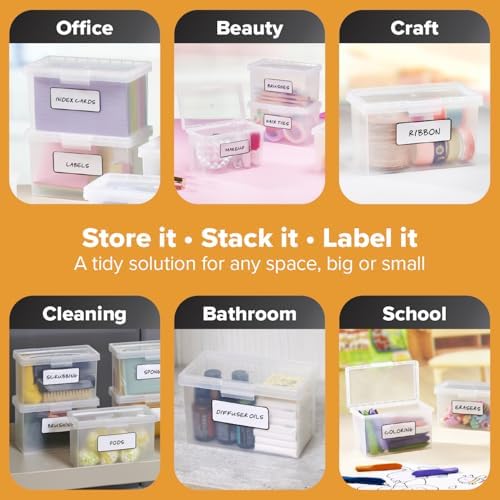 Bostitch Konnect 1 Qt Storage Containers with Lids, 6 Pack