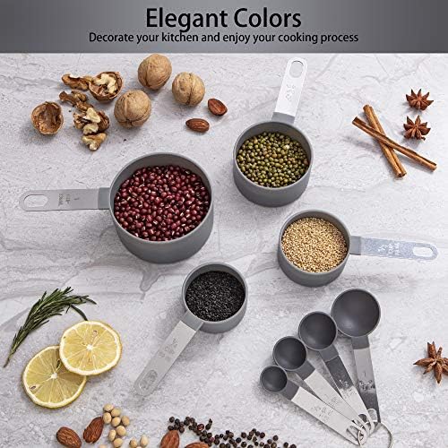 Measuring Cups and Spoons Set of Huygens Kitchen Gadgets 10 Pieces