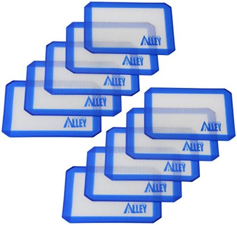10 Non-stick Silicone Mat Pad, Small Rectangle 5 X 4 Inch, Blue