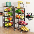Fruit Vegetable Storage Basket for Kitchen, 5 Tier Large Pull-Out