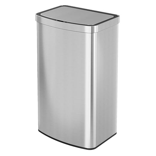 WLIVE 16 Gallon Touchless Motion Sensor Trash Can, 60L Stainless Steel by WLIVE