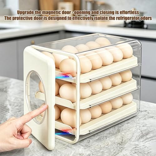 Rolling Egg Dispenser Transparent Storage Sorter Shelf