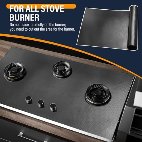 PTFE Oven Liner Roll, Cut-to-Fit Stove & Grill Mat, 75 x 17 in