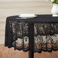 Warm Home Designs 70 Inch Round Black Lace Tablecloth. LTC Black 70