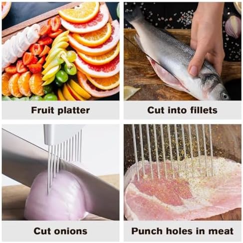 Onion Slicing Holder Multi Purpose Ergonomic Stainless Steel Assistant