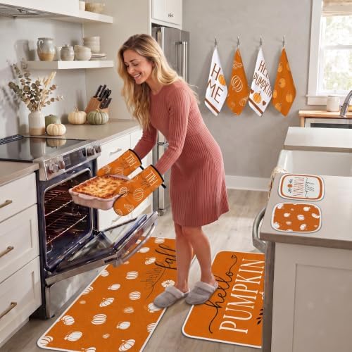 Tieshankao 10PCS Fall Pumpkin Kitchen Decor Set for Home, Baking Gifts