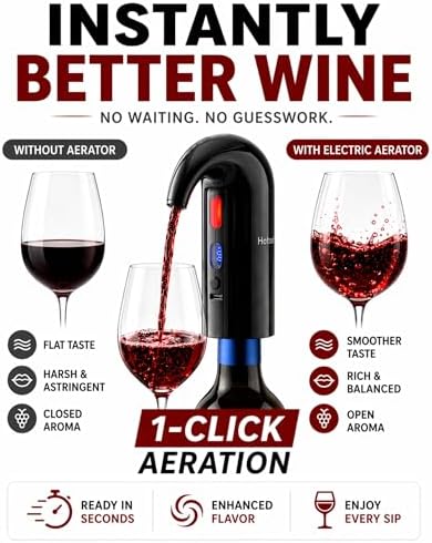 Hotool Electric Wine Aerator, Automatic Wine Dispenser Pump, Wine