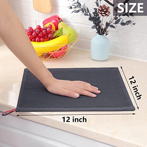 Homaxy Cotton Waffle Weave Dish Cloths, 6-Pack