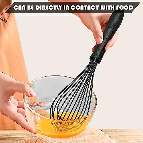 TEEVEA Silicone Whisk 11 Inch, Nonstick Heat Resistant for Cooking