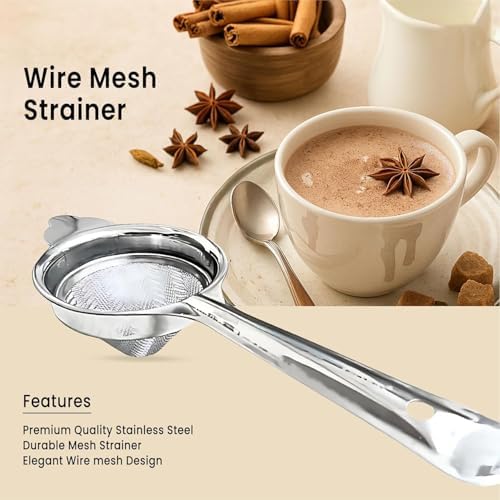 10cm Each Stainless Steel Tea Strainer | Fine Mesh Tea & Coffee