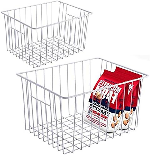 Slideep Fridge Freezer Baskets, Wire Storage Organizer Basket