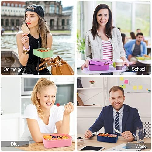 Caperci Classic Bento Box Adult Lunch Box for Older Kids - Leakpoof