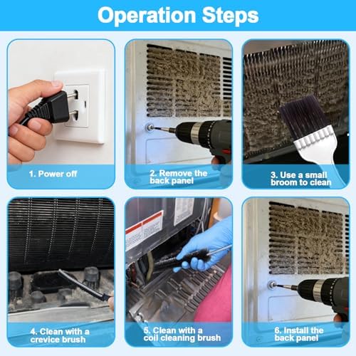 XANGNIER Refrigerator Coil Cleaning Brush Kit, 5-Piece