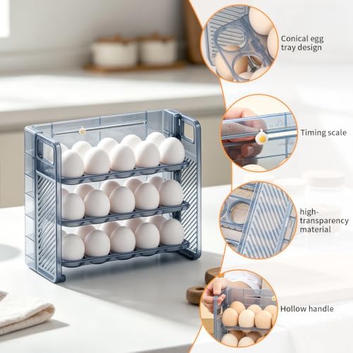 Egg Organizer For Refrigerator Holder Countertop,Dispenser For Eggs