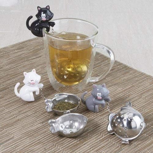 Joie Meow Tea Ball Infuser, Steep and Strain Loose Leaf Tea, Securely