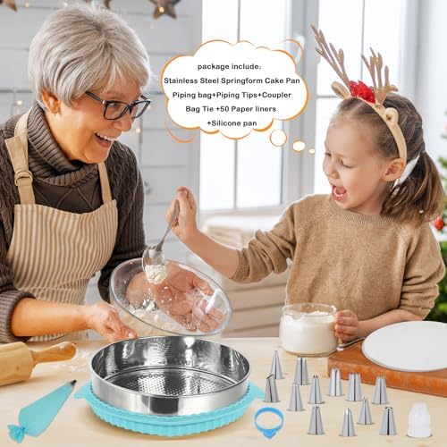 10 Inch Springform Pan for Baking, 304 Stainless Steel Cheesecake Pan
