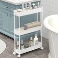 SPACELEAD Slim Storage Cart 3 Tier,Bathroom Organizer Rolling Utility
