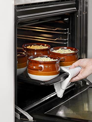 LE TAUCI Ceramic French Onion Soup Bowls with Handles, 22 OZ, Set of 4