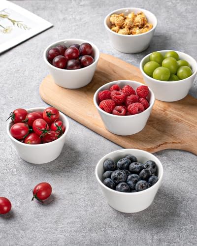 Taeochiy Porcelain Small Bowls, 8 Ounce Dessert Bowls, Ramekins Oven