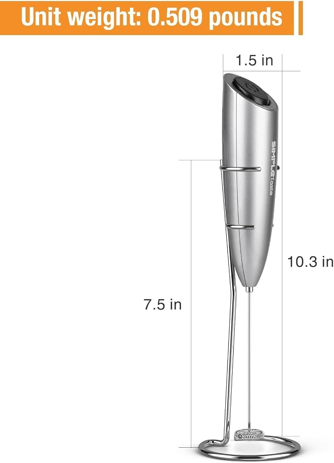 SIMPLETASTE Milk Frother Handheld Electric Foam Maker, Drink Mixer - Image 7