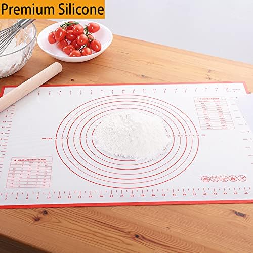 Silicone Baking Mat,Non Stick Rolling Dough with Measurements for Pie