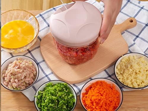 MyBest Manual Food Chopper Vegetable Cutter Fruits Onions Garlic Press