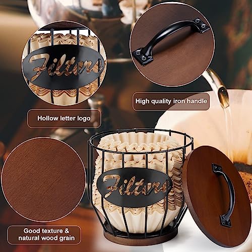 Yangbaga Coffee Filter Holder, Metal Filter Storage Container for